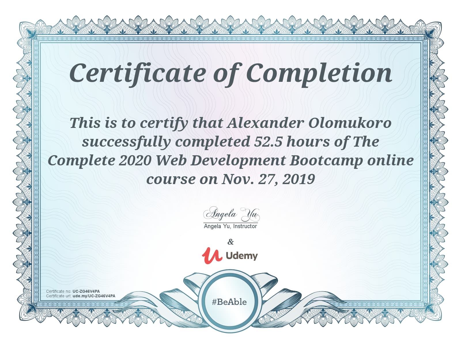 The Complete 2020 Web Development Bootcamp